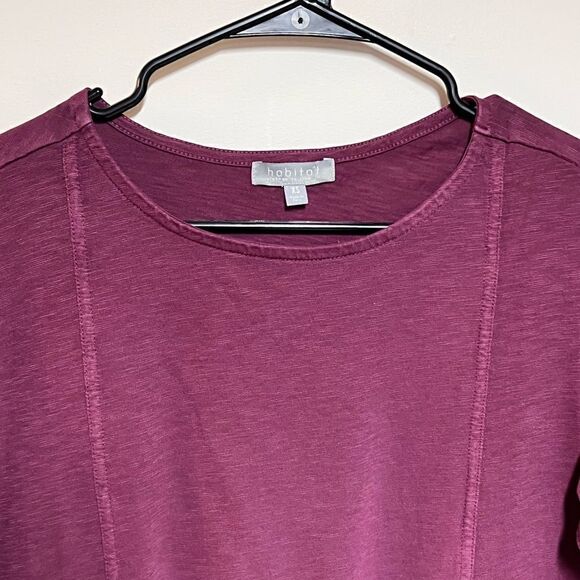 NWT Habitat 26927 River Wash Cotton Boxy Tee Capri Sugar Plum Sz S/M - Picture 7 of 9